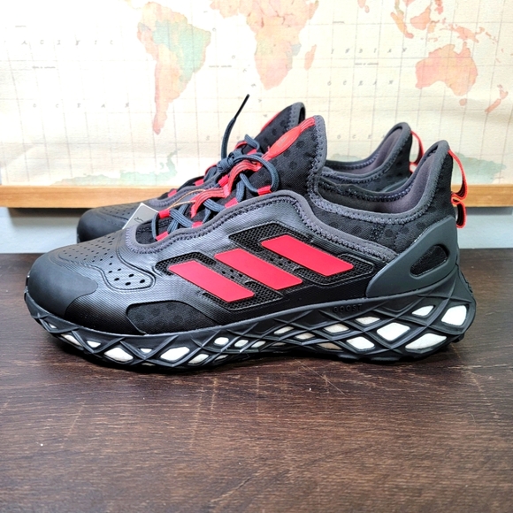 BRAND NEW Adidas Web Boost Core Black Red Carbon Men's Size 11.5 - Picture 4 of 7